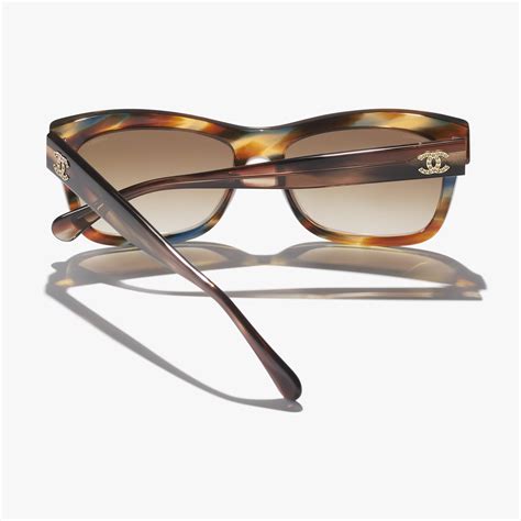 chanel green tortise sunglasses|CHANEL 5514 Rectangle Sunglasses .